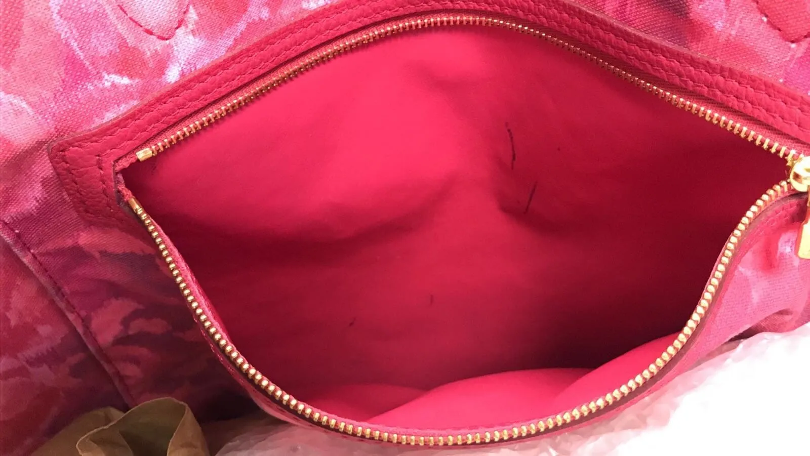 LOUIS VUITTON Rose Velours Monogram Ikat Neverfull GM Limited