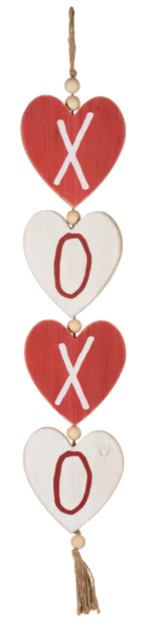 Love and XO Hanging Heart Decor