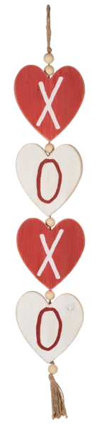 Love and XO Hanging Heart Decor