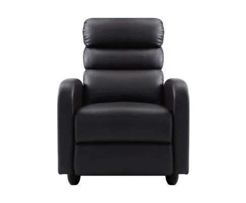 Luxury Recliner Chair Chairs Lounge Armchair Sofa Leather Cover Brown