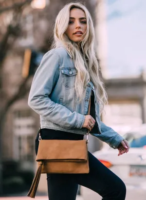 M1772 Austin Flapover Tassel Crossbody Clutch