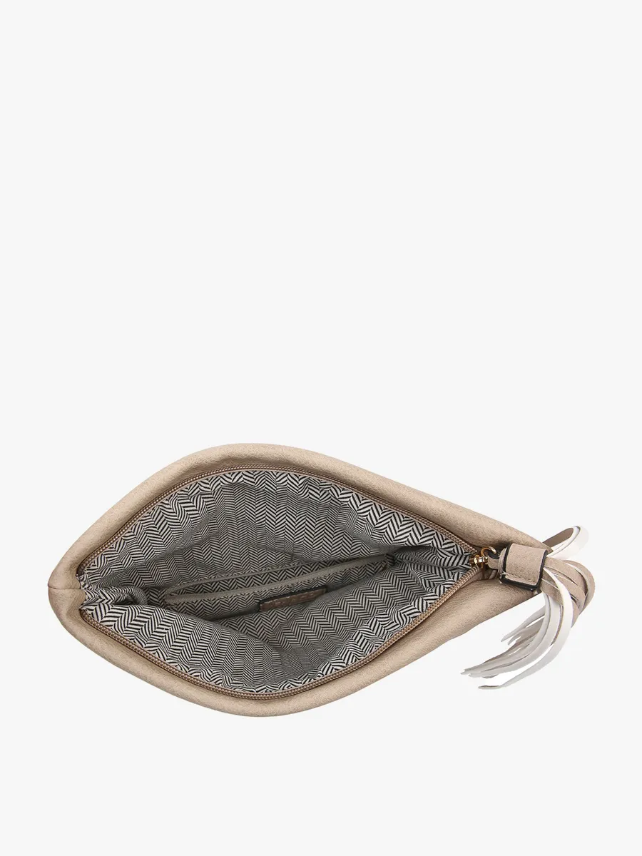 M1772 Austin Flapover Tassel Crossbody Clutch