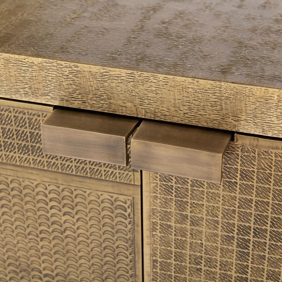 Mark 4-Door Cabinet / Antique Brass