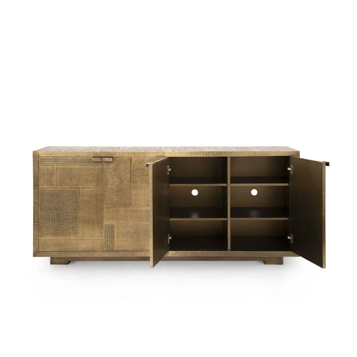 Mark 4-Door Cabinet / Antique Brass