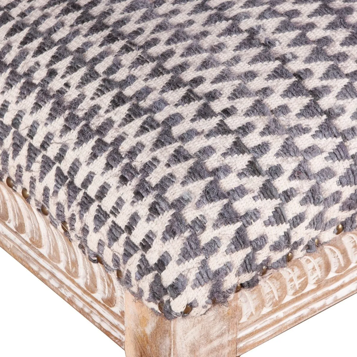 Marrakesh 48" Upholstered Chocho Fabric Ottoman