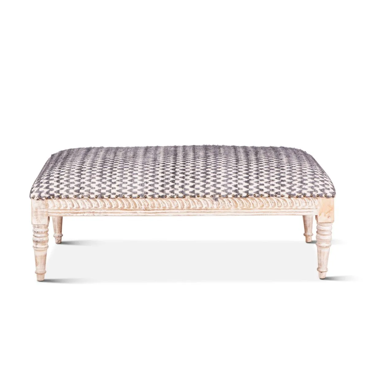 Marrakesh 48" Upholstered Chocho Fabric Ottoman