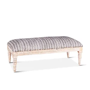 Marrakesh 48" Upholstered Chocho Fabric Ottoman
