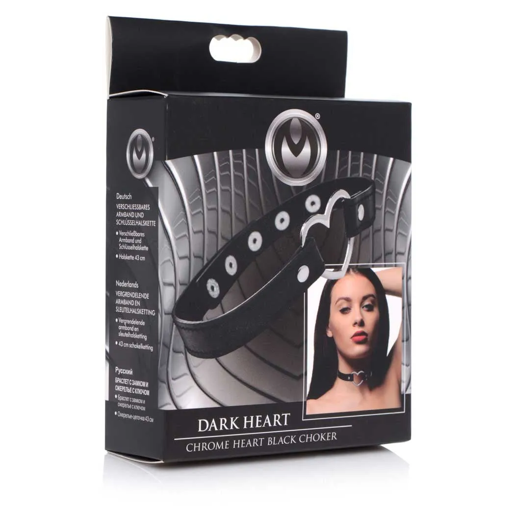 Master Series Dark Heart Chrome Heart Black Choker
