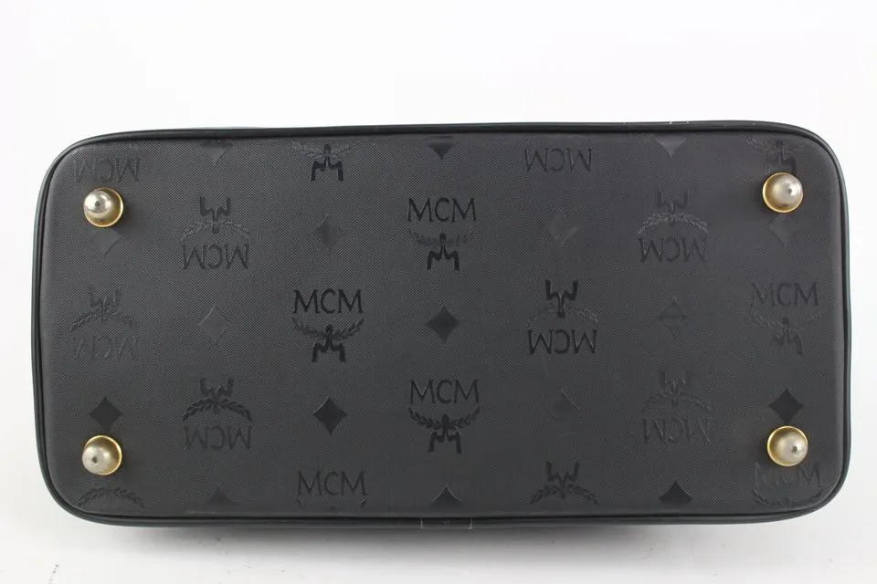 MCM Black Monogram Visetos Dome Bag 916mcm95