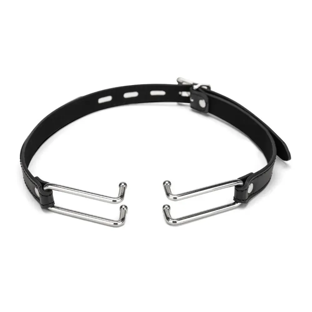 Me you us Leather Black Stretch Bdsm Open Mouth Gag