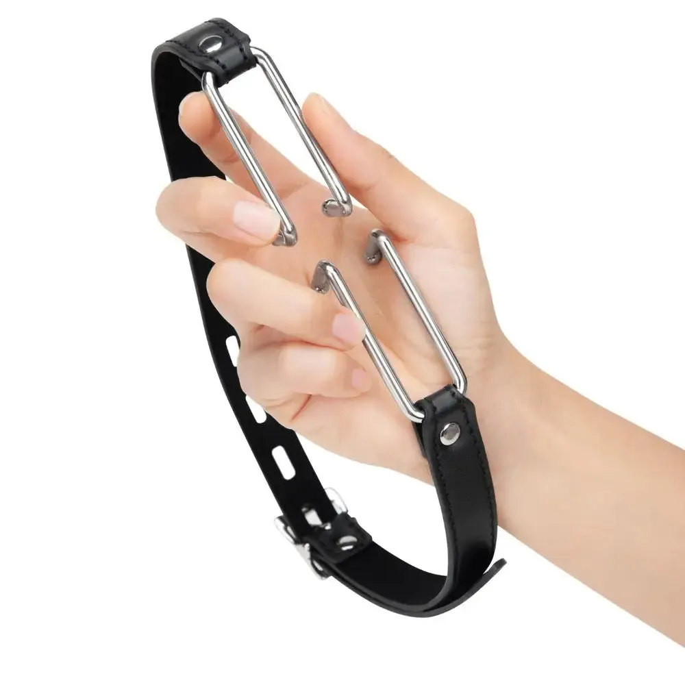 Me you us Leather Black Stretch Bdsm Open Mouth Gag
