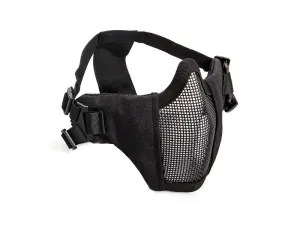 Metal mesh mask with cheek pads, Black
