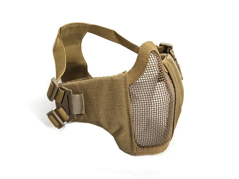 Metal mesh mask with cheek pads, TAN