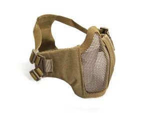 Metal mesh mask with cheek pads, TAN
