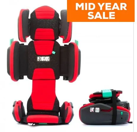 Mifold hifold the Fit-and-Fold Booster Seat Racing Red