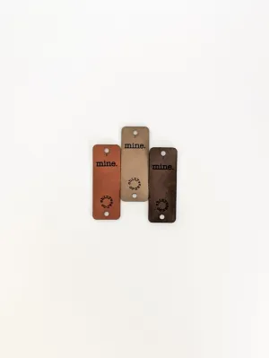 Mine no-sew leatherette tag