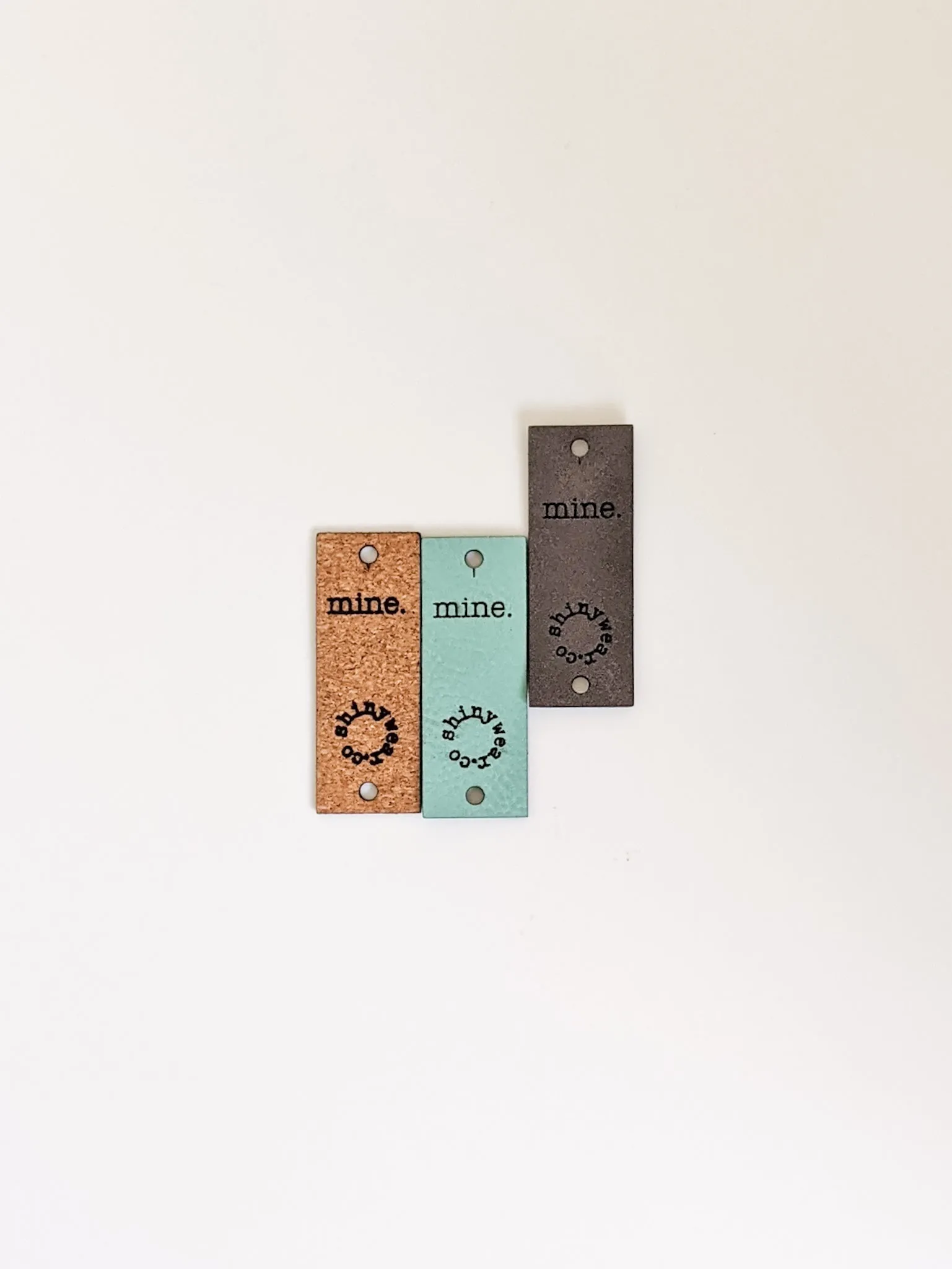 Mine no-sew leatherette tag