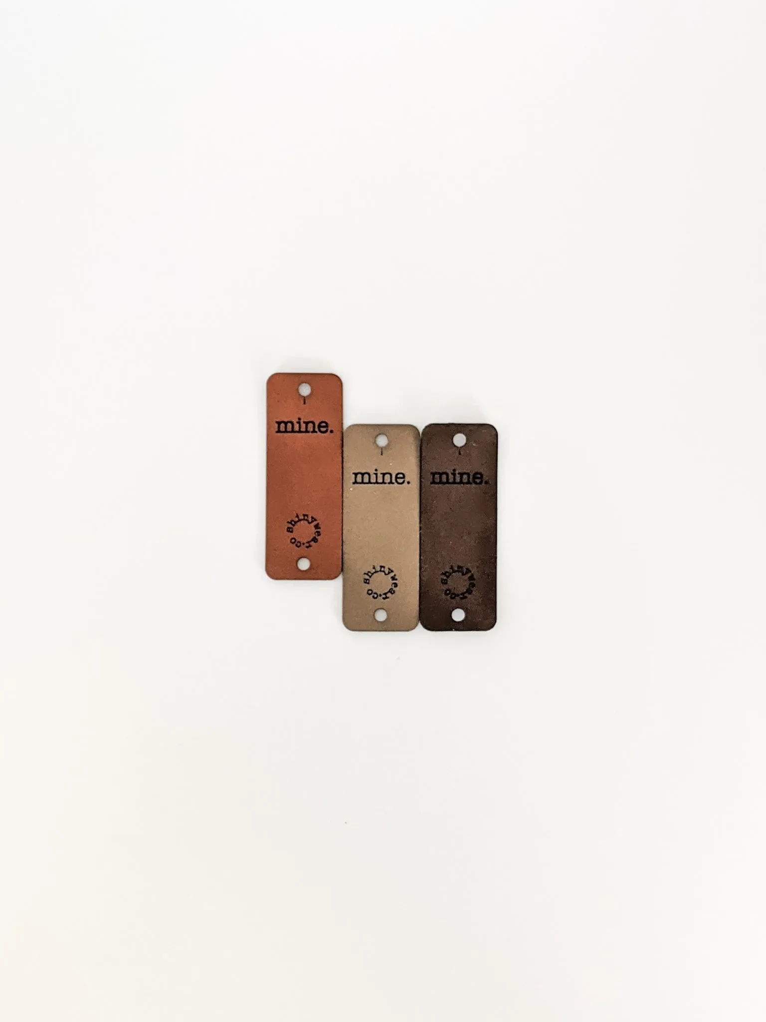 Mine no-sew leatherette tag