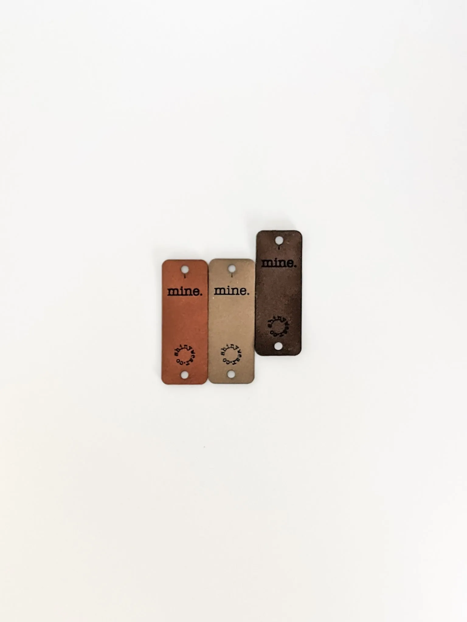 Mine no-sew leatherette tag
