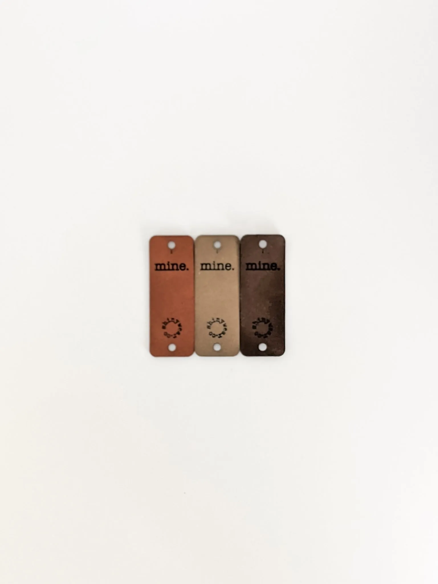 Mine no-sew leatherette tag