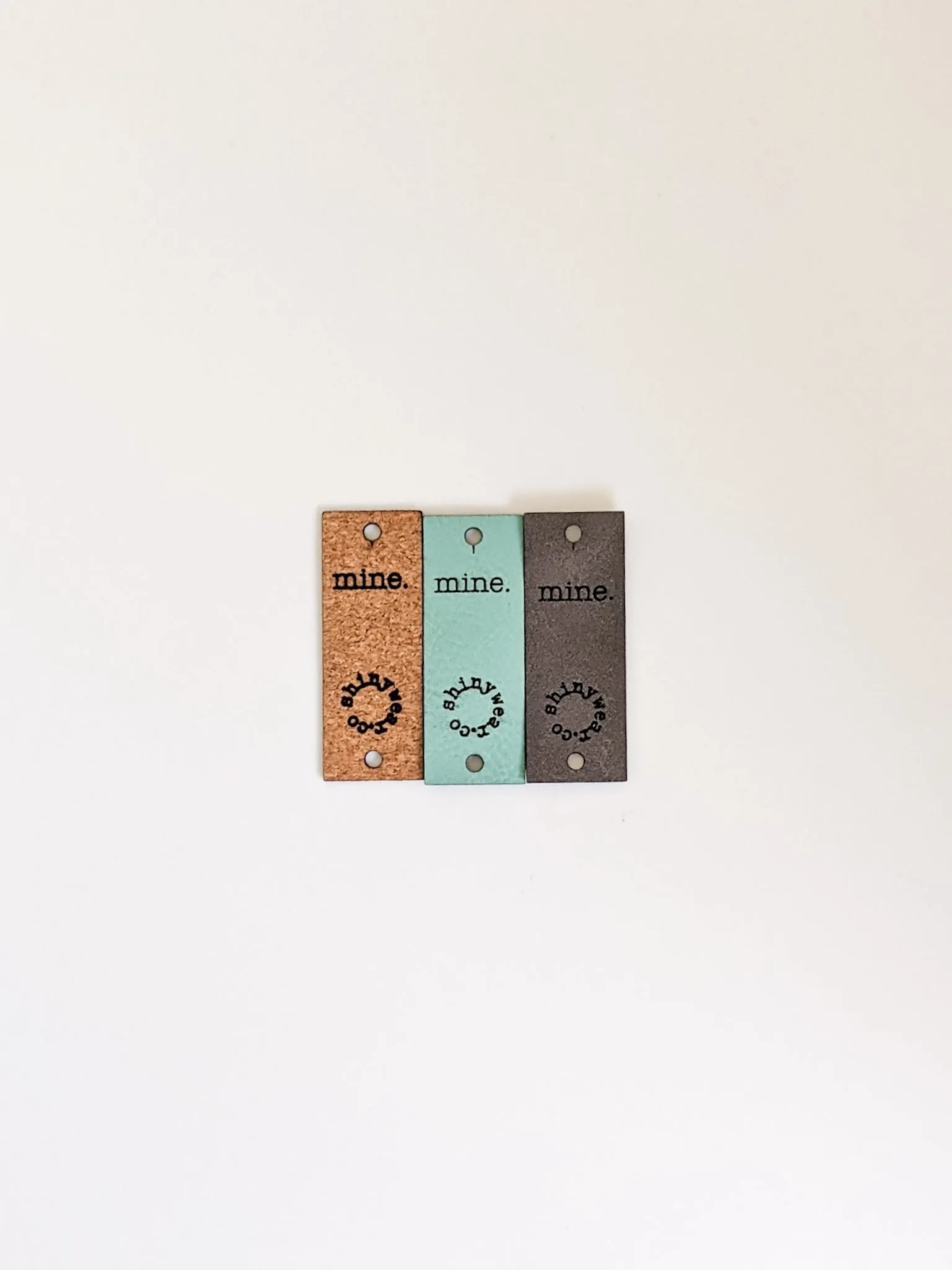 Mine no-sew leatherette tag