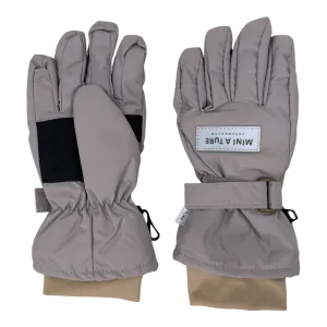 Mini A Ture winter gloves, grey | 8-10y