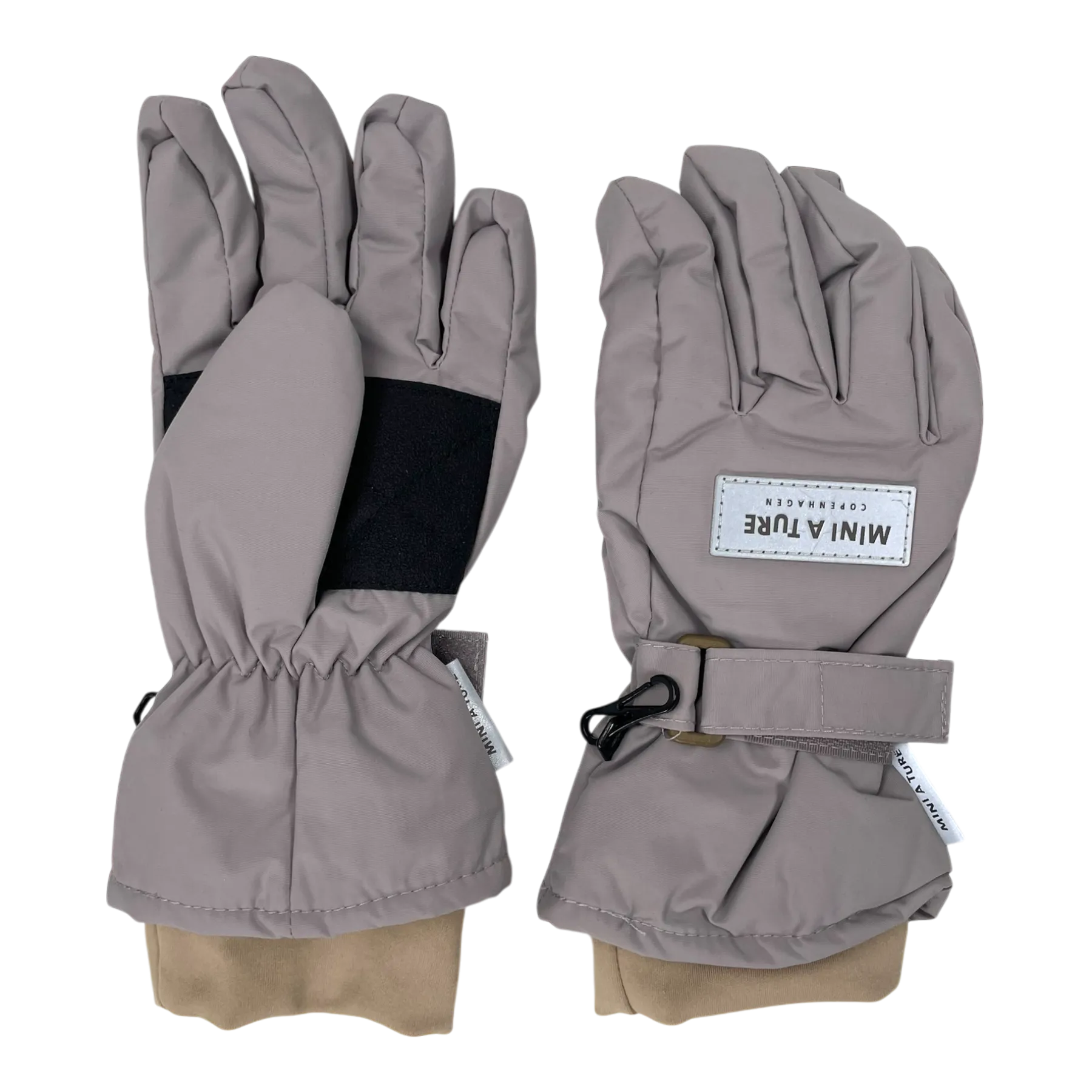 Mini A Ture winter gloves, grey | 8-10y