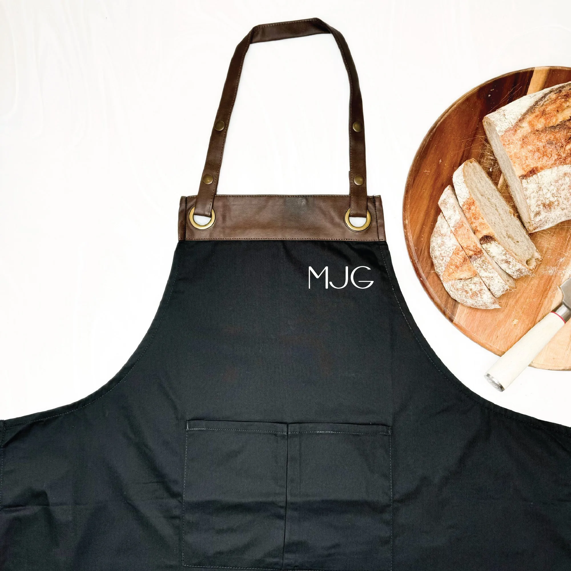 Modern Personalised Artisan Apron With Initials