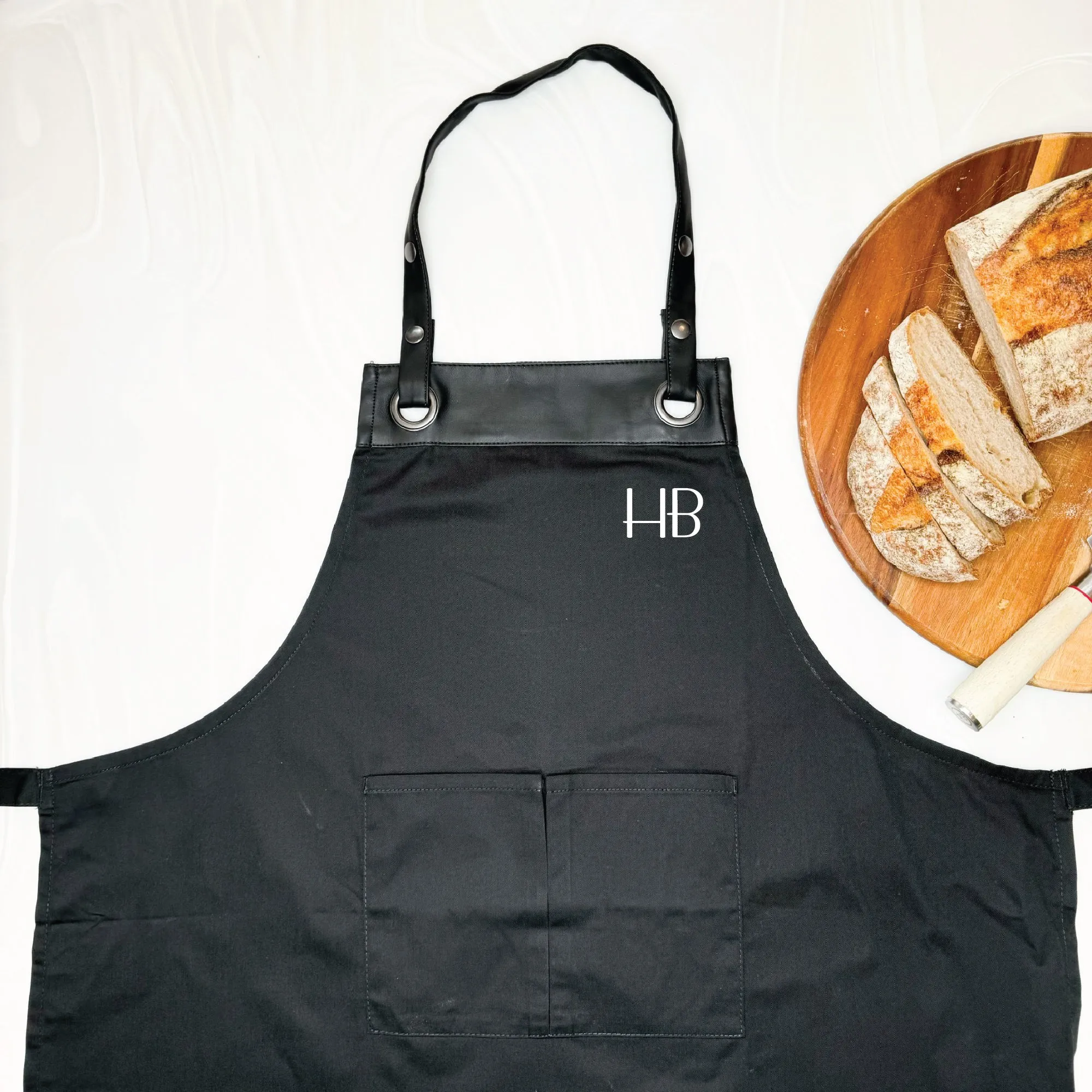 Modern Personalised Artisan Apron With Initials