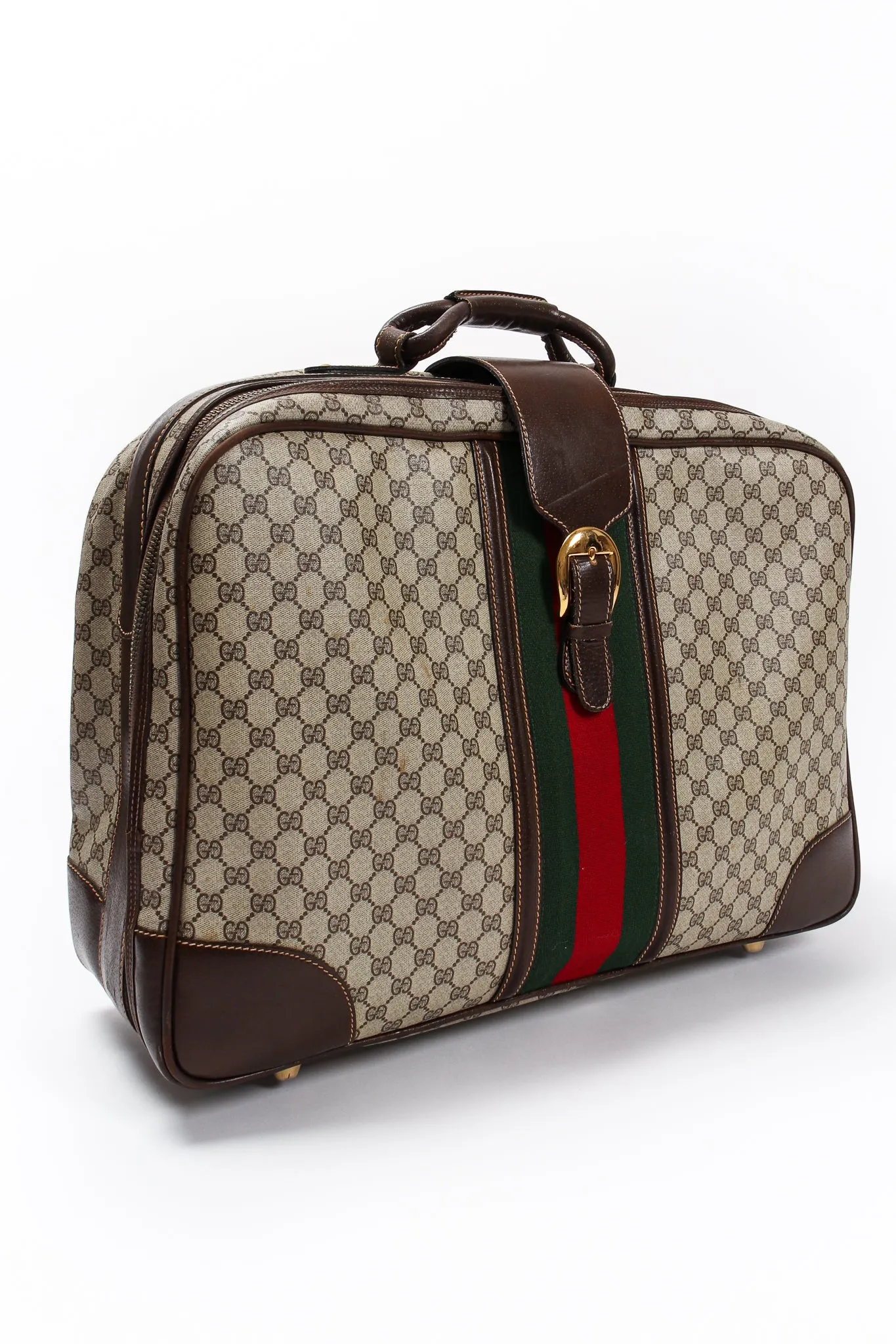 Monogram Stripe Suitcase