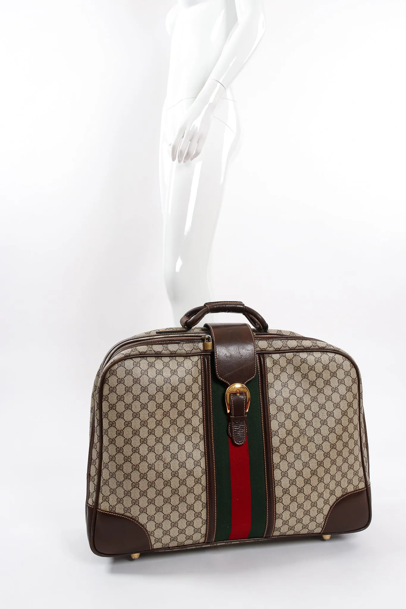 Monogram Stripe Suitcase