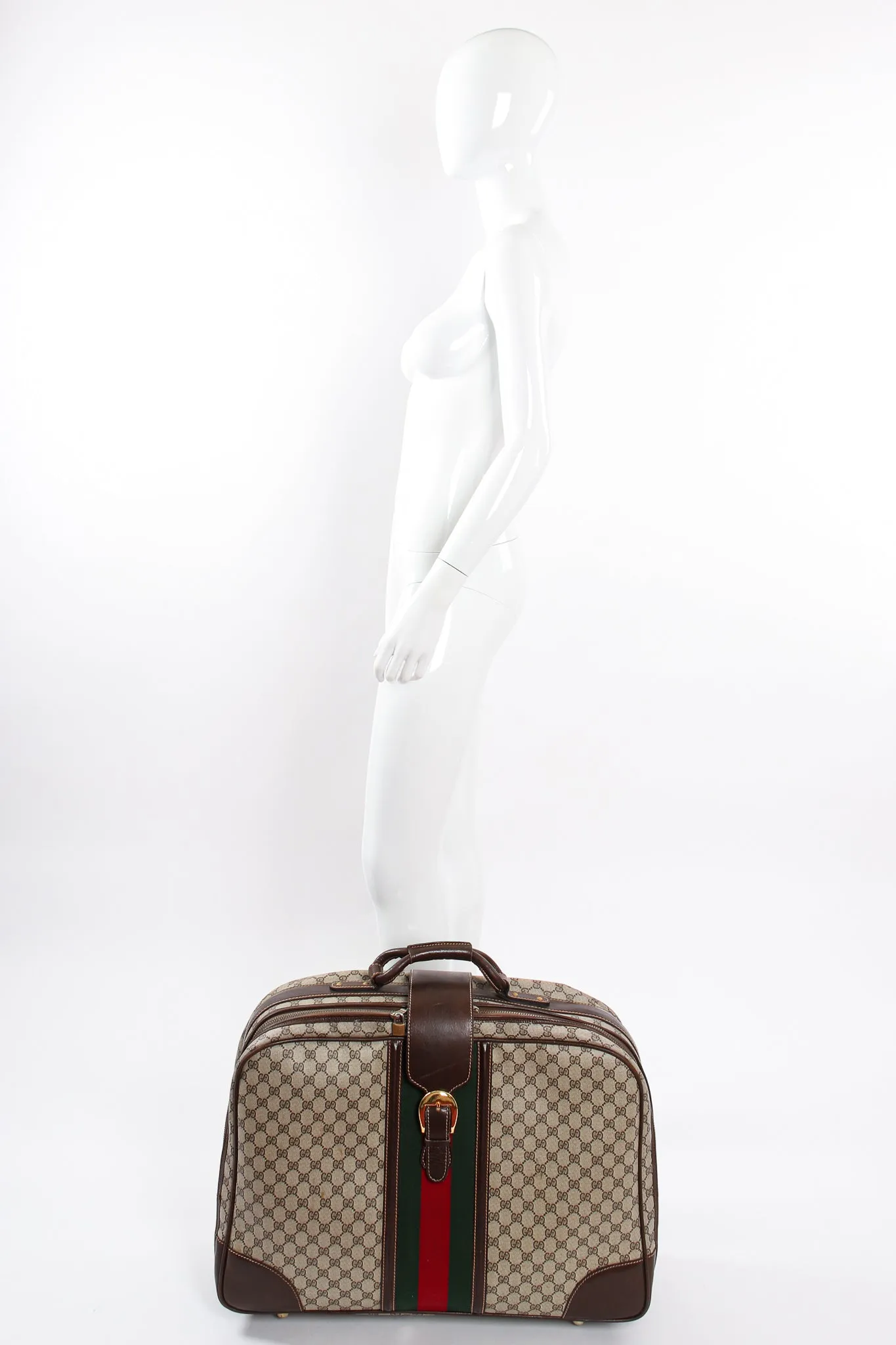 Monogram Stripe Suitcase