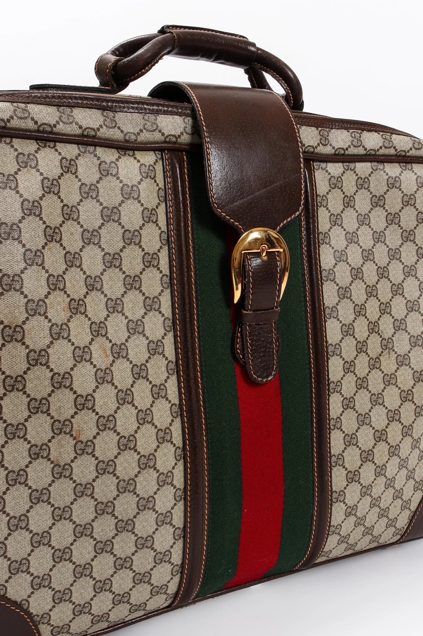 Monogram Stripe Suitcase