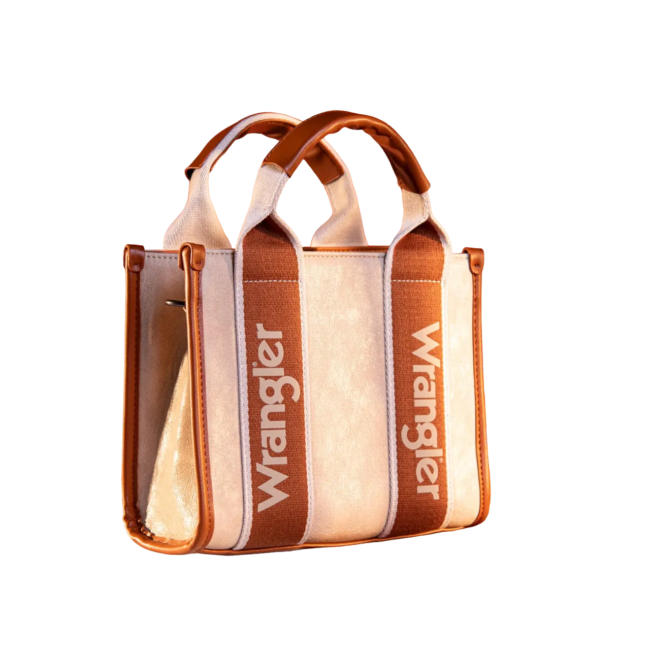 Montana West Wrangle Color Block Small Tote/Crossbody -Khaki