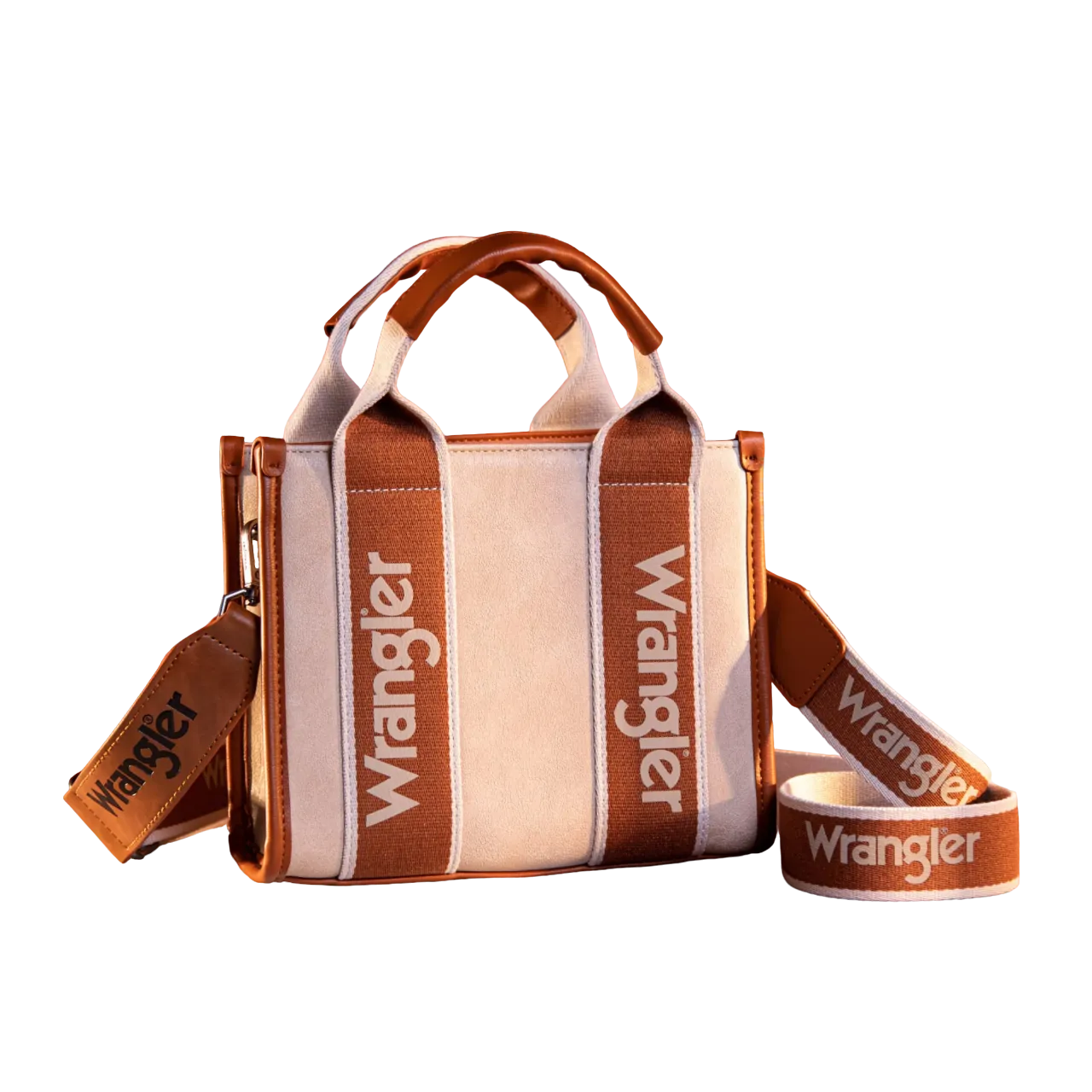 Montana West Wrangle Color Block Small Tote/Crossbody -Khaki