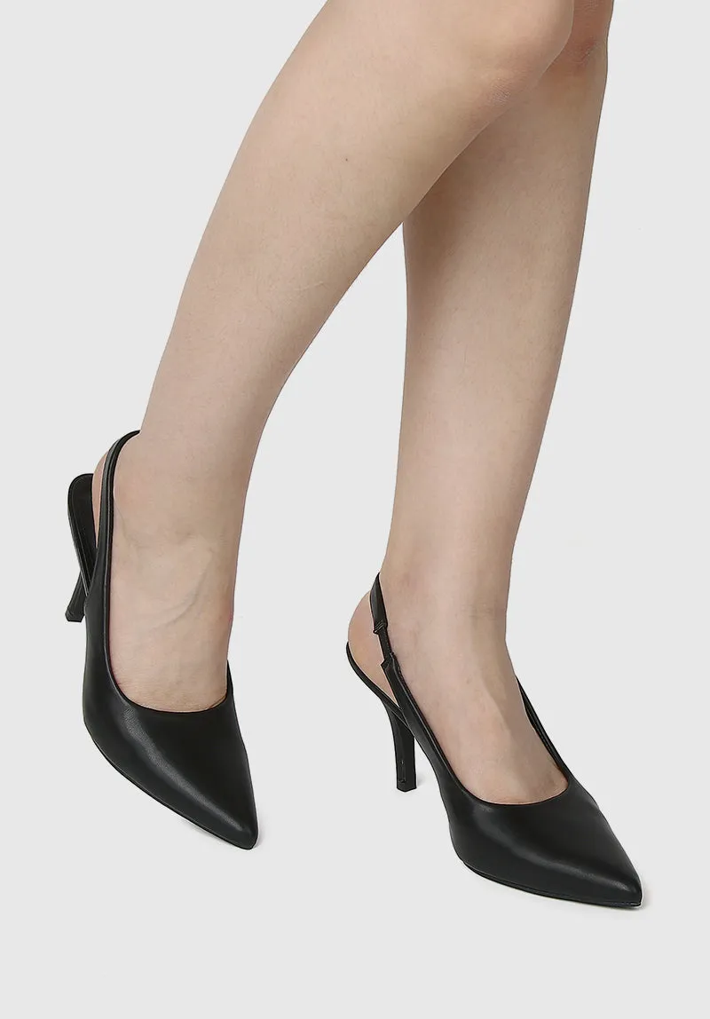 Moyra Pointed Toe Heels (Black)