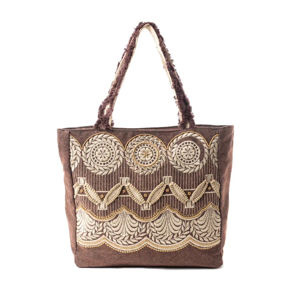 MYRA Antique Medallion Market Tote Bag