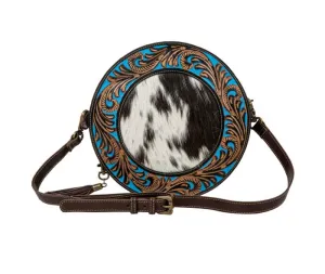 Myra Bag Night Gaze Hand-tooled Round Bag
