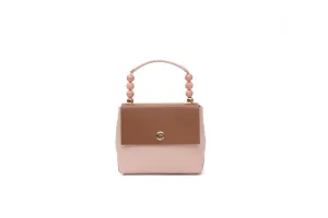 Nº48 Carré Top Handle Mini - Saddle   Blush