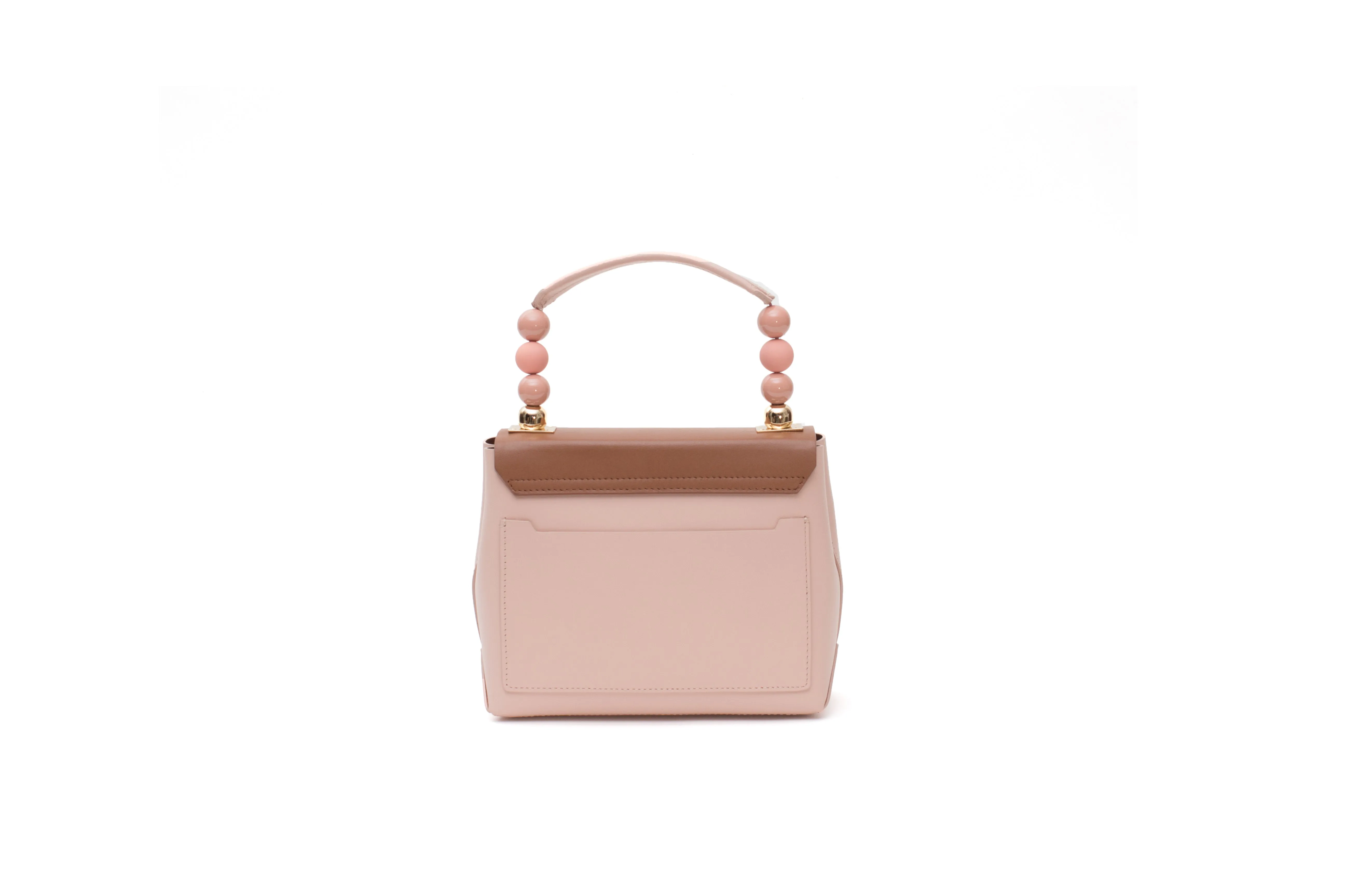 Nº48 Carré Top Handle Mini - Saddle   Blush