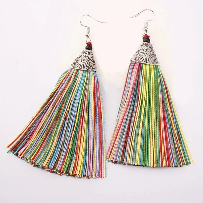 Nassau Rainbow Tassel Earrings