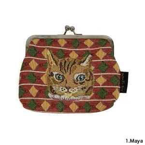 NATHALIE LETE KISSLOCK CAT COIN PURSE