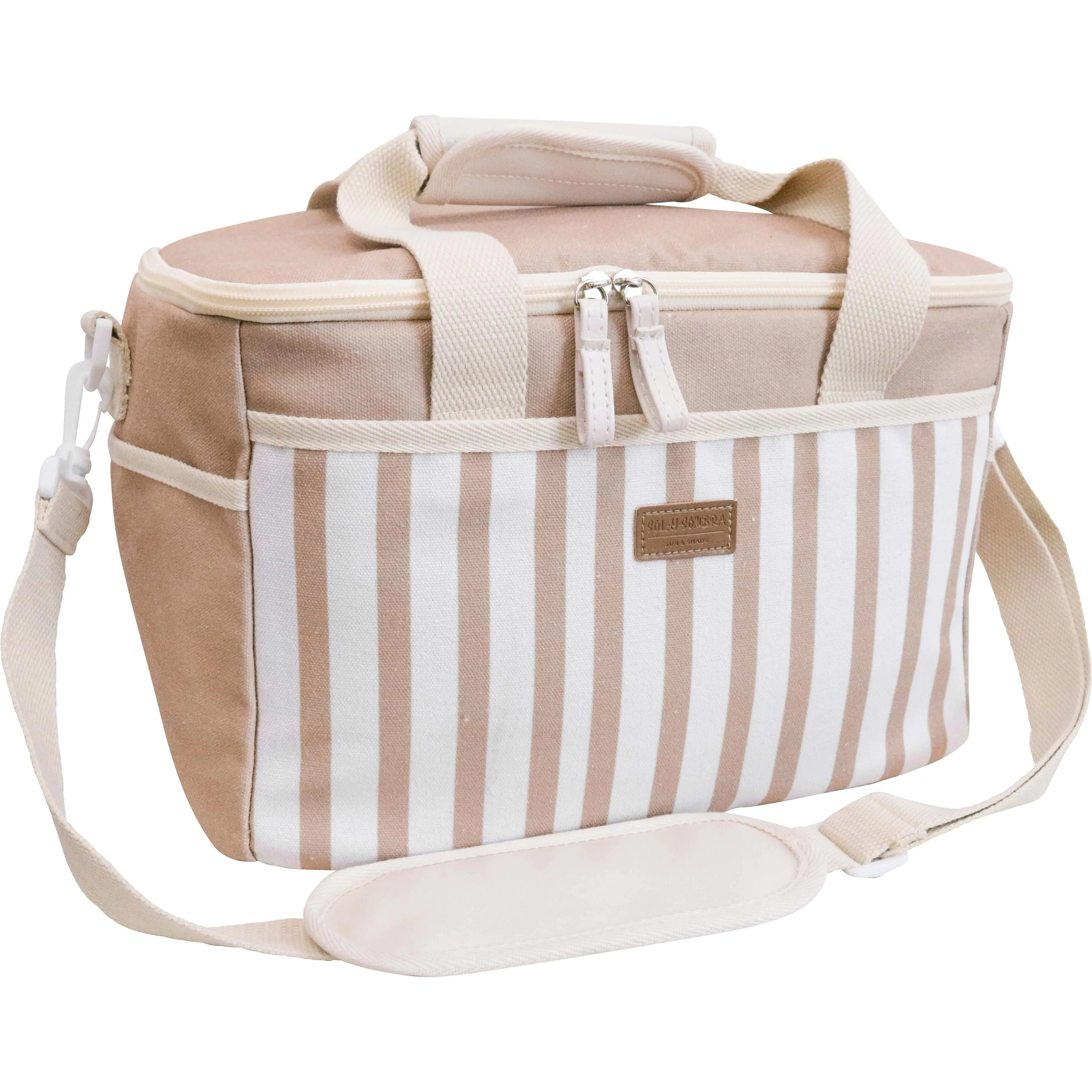 Natural/White Canvas Cooler Bags