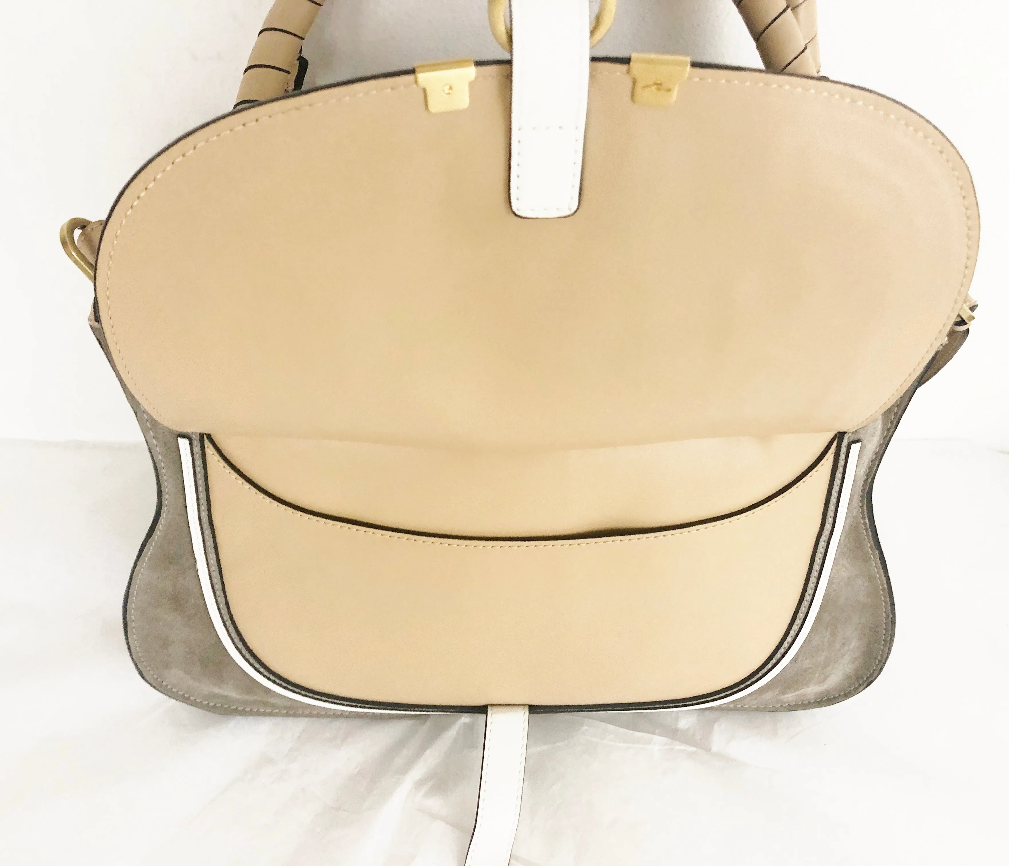 NEW Chloe Marcie Bi-Color Double Carry Bag