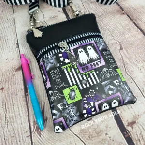 No Feet Beetlejuice Faux Leather Crossbody Phone Bag