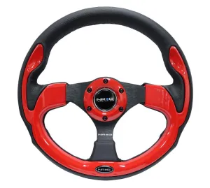 NRG RST-001RD 320mm Red Reinforced Racing Steering Wheel