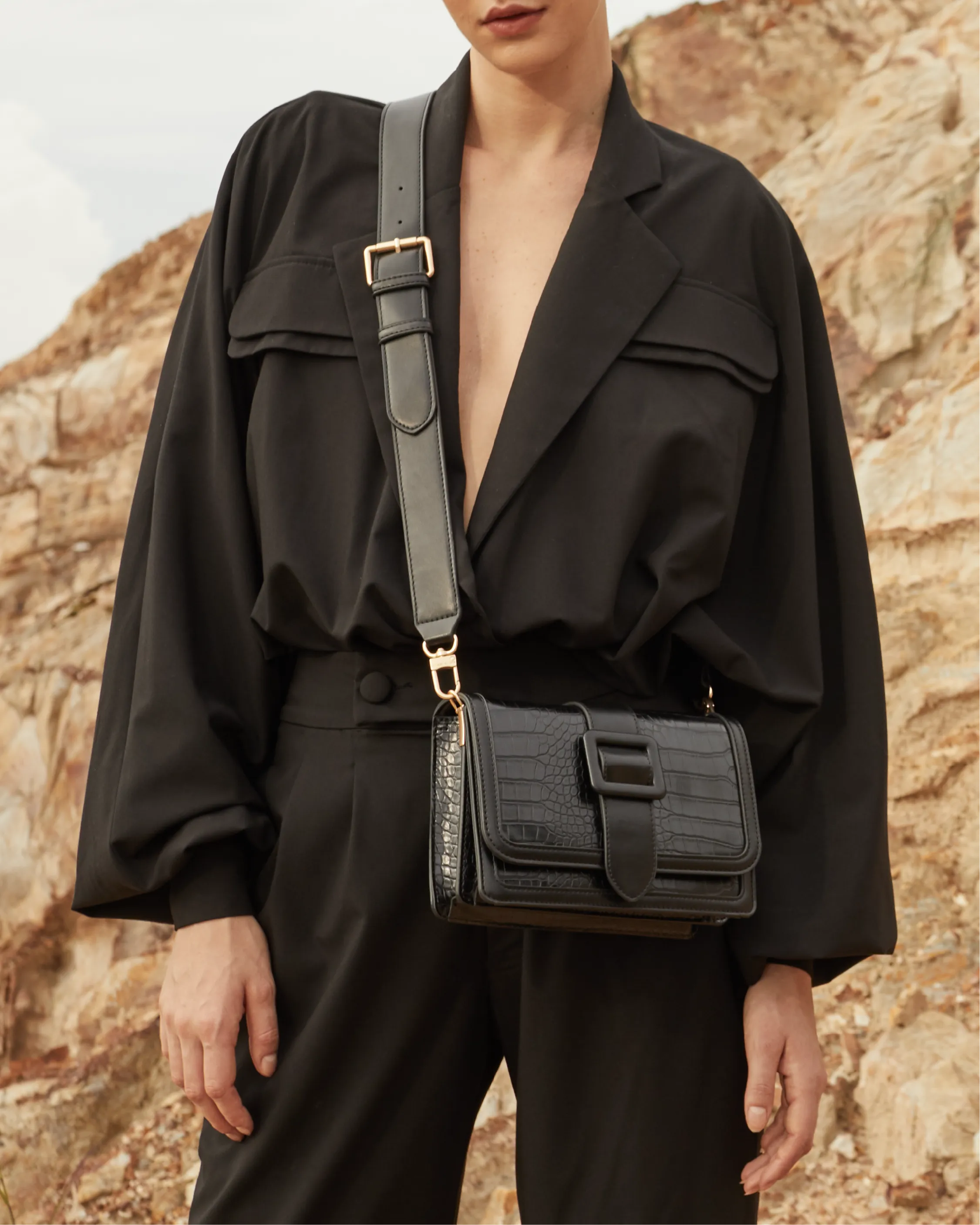 Nurita Harith Nahla Crossbody Sling Bag (Black)