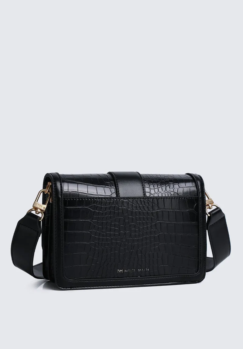 Nurita Harith Nahla Crossbody Sling Bag (Black)