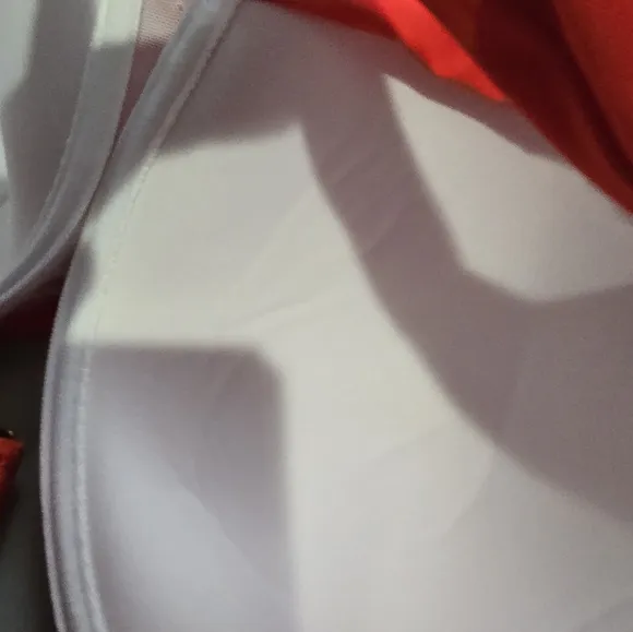 NWT BLEU ROD BEATTIEC Red Ruched Bandeau with Crisscross Back Bikini Top