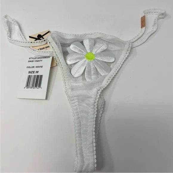 NWT REVOLVE Set of Daisy Bra &amp; Underwear Matching Set White Size Medium